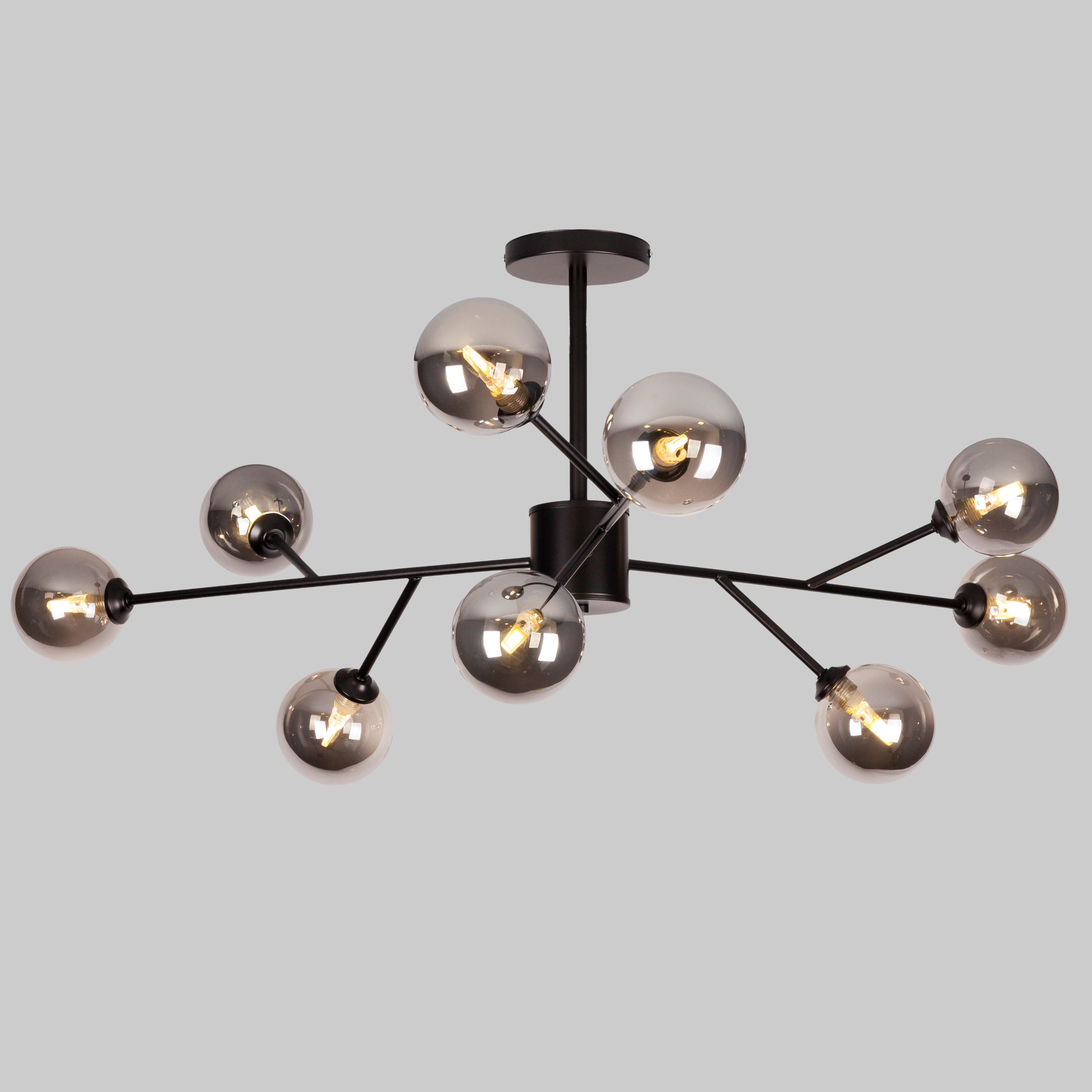 Люстра современная на 9 ламп Черный (52-9806-9 BK+BK)