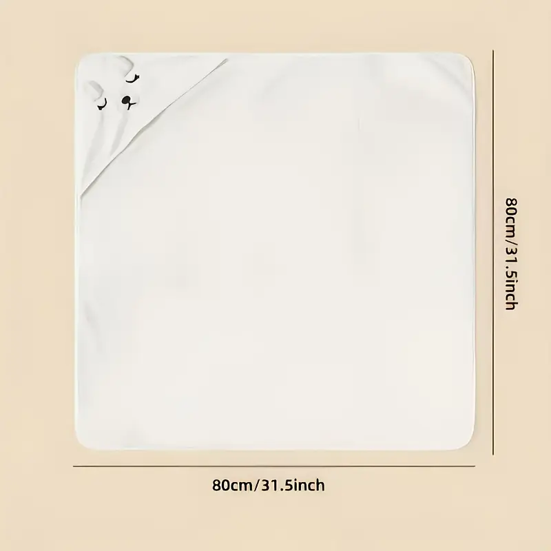 Полотенце детское для ванны с капюшоном 80x80 см Белый (279216D274 (2792160095) - фото 4 Полотенце детское для ванны с капюшоном 80x80 см Белый (279216D274 (2792160095) - фото 4