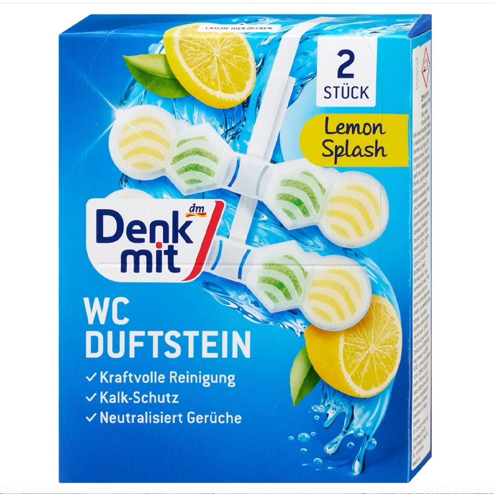 Блок для унітазу підвісний DenkMit WC Lemon Splash 2 шт. (EPI-15102025-643)