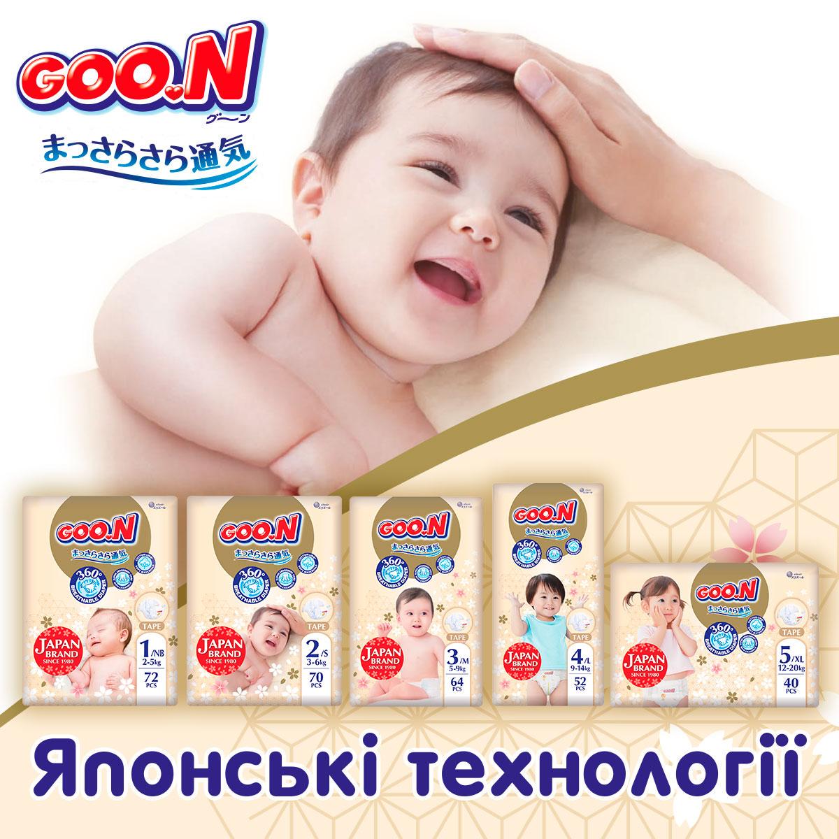 Подгузники для новорожденных GOO.N Premium Soft 1 NB до 5 кг 144 шт. (22586369) - фото 9