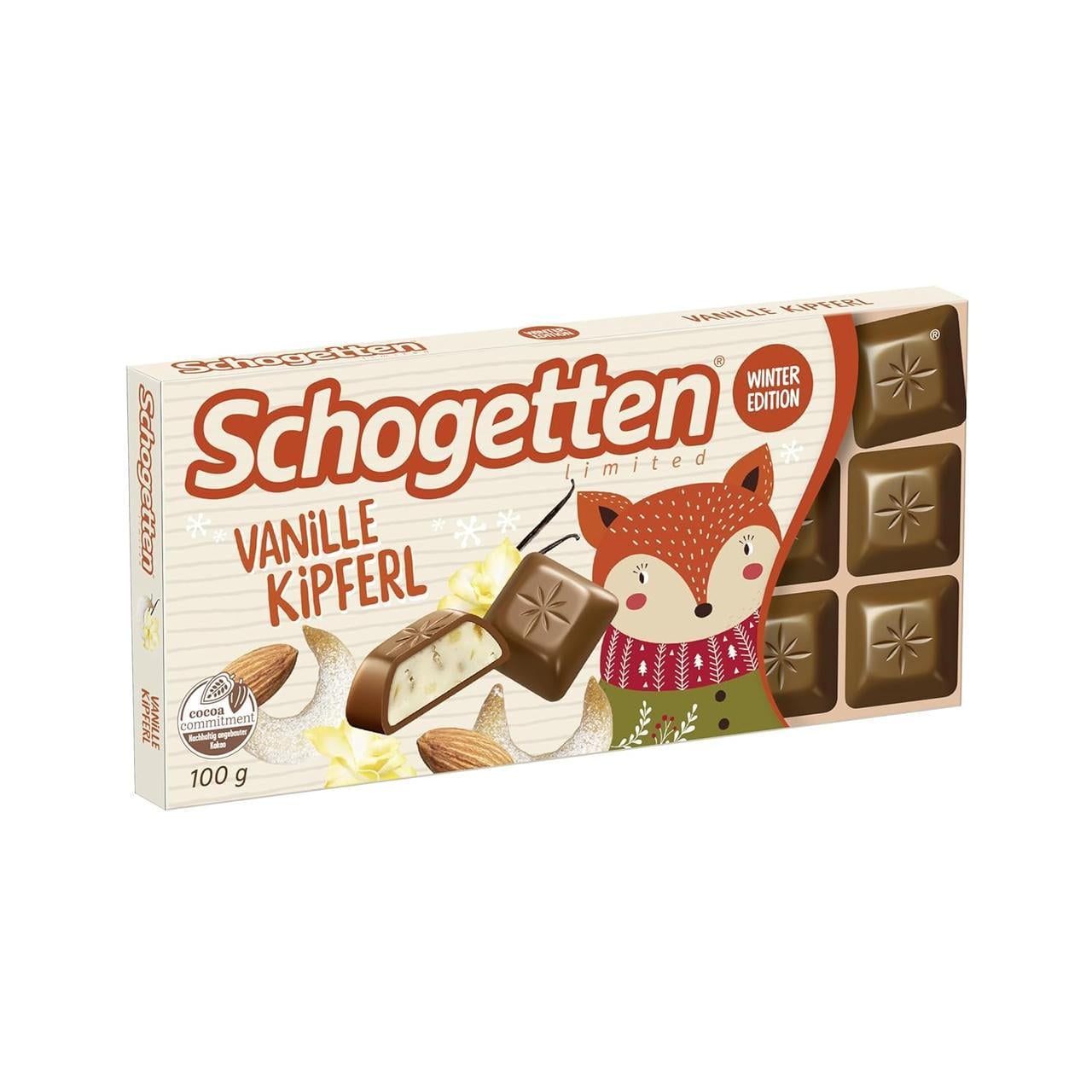 Шоколад молочный Schogetten Vanilla Kipferl Limited Winter Edition 100 г (2443199527)