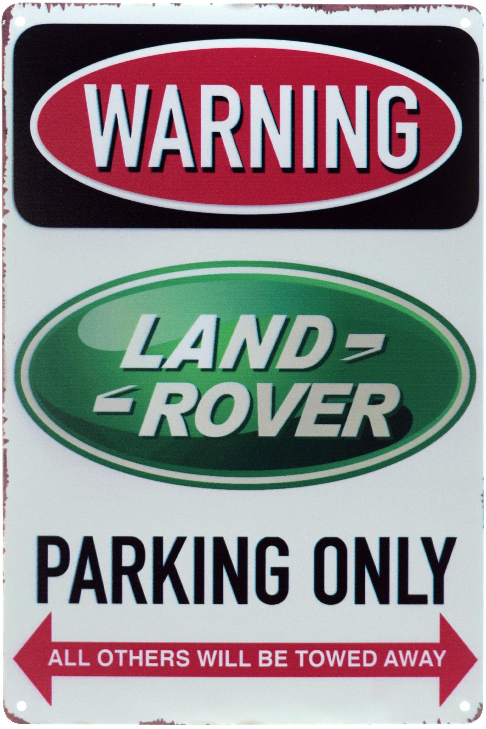 Табличка металева Увага! Парковка Тільки Для Ленд Роверів/Warning! Land Rover Parking Only 20x30 см Табличка металева Увага! Парковка Тільки Для Ленд Роверів/Warning! Land Rover Parking Only 20x30 см