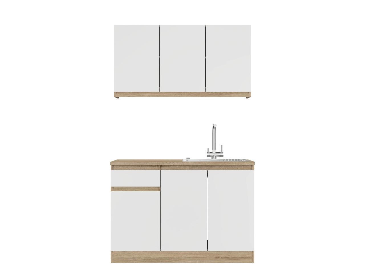 Модульная кухня Еверест Оптима набор №5 1,2 м Белый (DTM-5709)