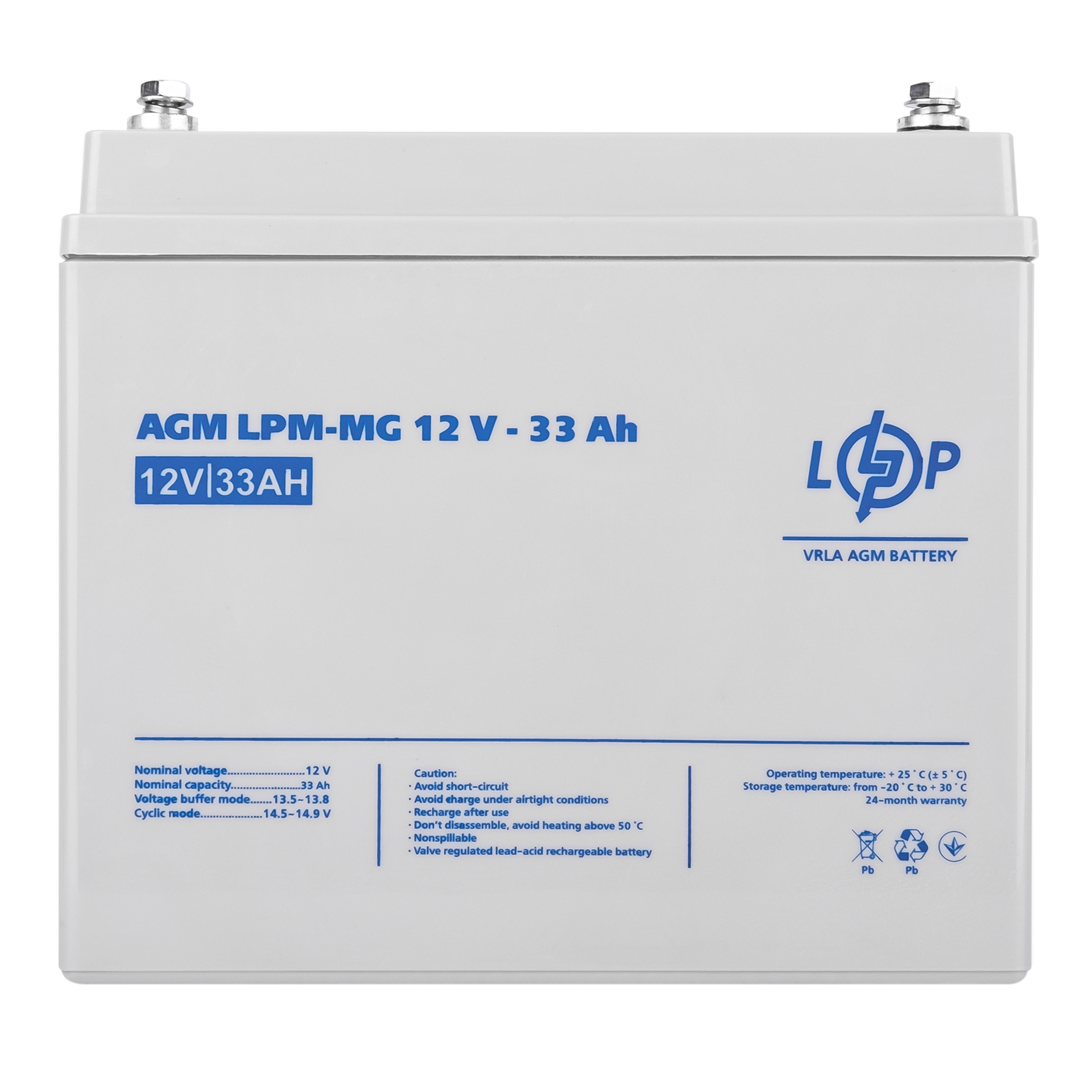 Аккумулятор LogicPower мультигелевый LPM-MG 12V 33 Ah (6558) - фото 4