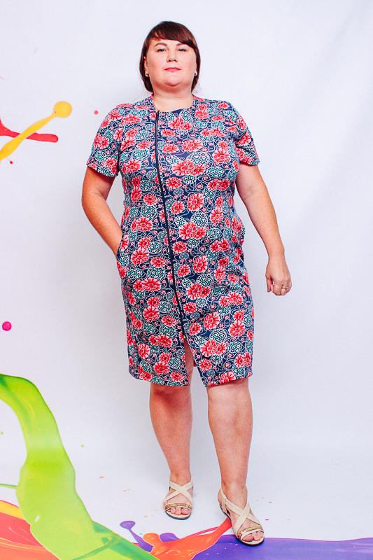 Халат женский Носи свое Герберы р. 50 Красный (8054-005-v41)