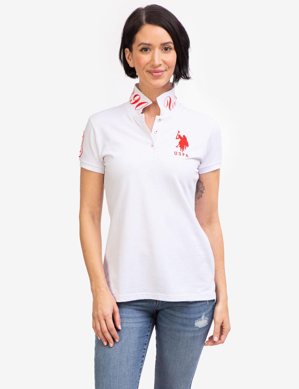 Футболка поло жіноча U.S. Polo Assn USPA PRINTED POLO XS Білий (2153296591) - фото 1