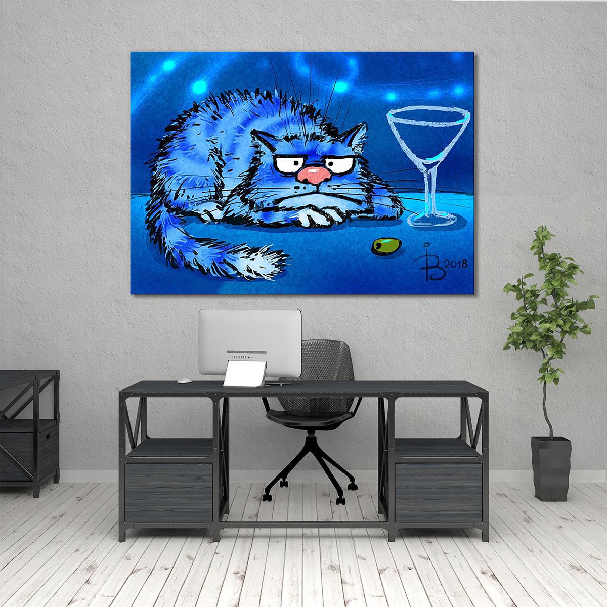 Модульная картина Цвет настроения синий 1 модуль 60x90 см