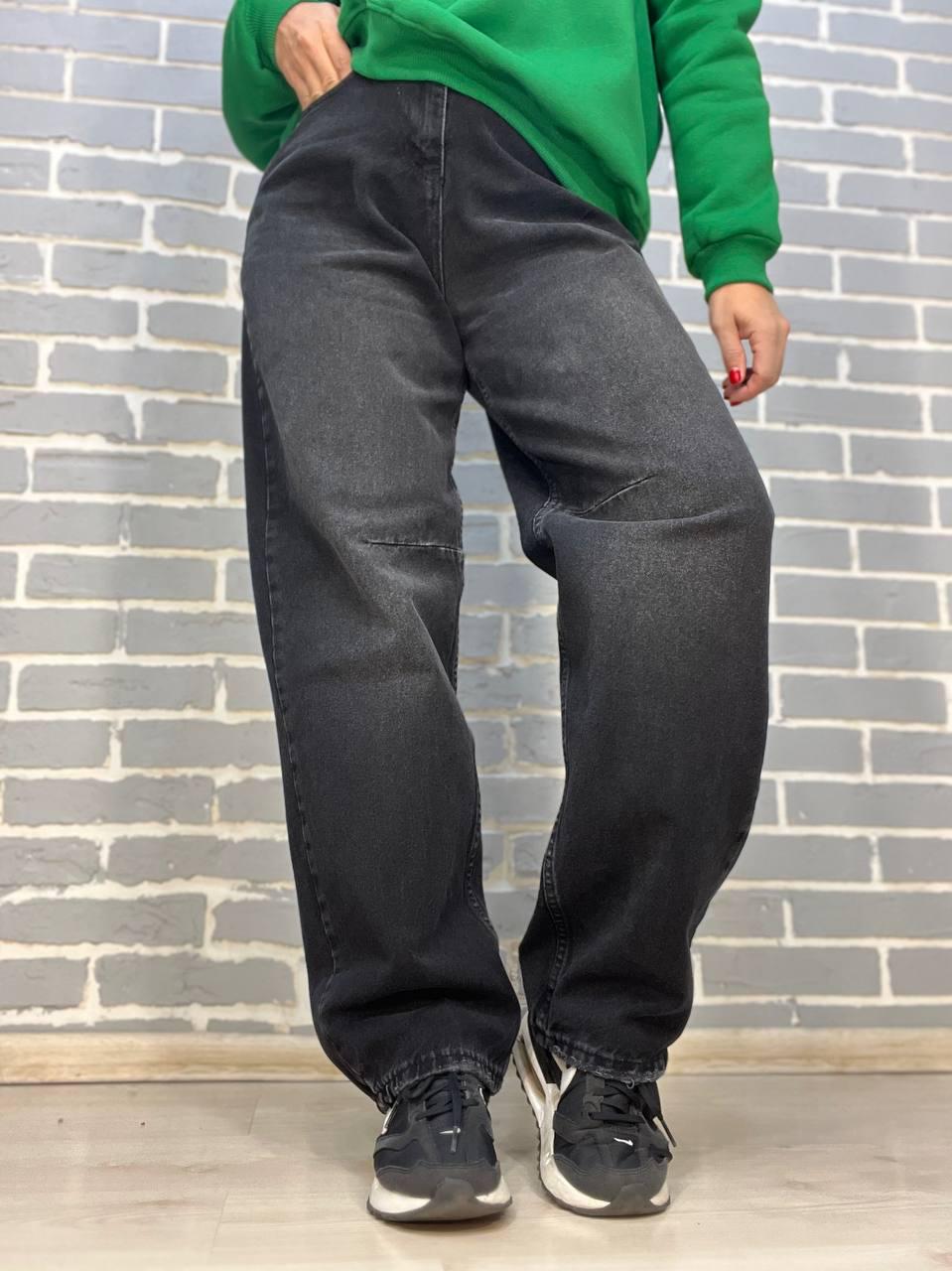 Джинси жіночі Q-4 3013 Skaiter баггі вільні оверсайз шви на колінах затяжка на таліі р. 31 Чорний (3043) - фото 8 Джинси жіночі Q-4 3013 Skaiter баггі вільні оверсайз шви на колінах затяжка на таліі р. 31 Чорний (3043) - фото 8