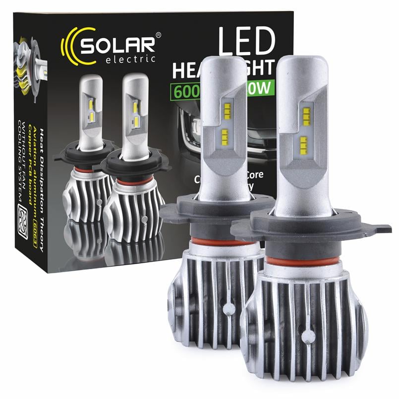 Автолампа LED Solar H4 12/24V 6500K 6000Lm 40W Cree Chip