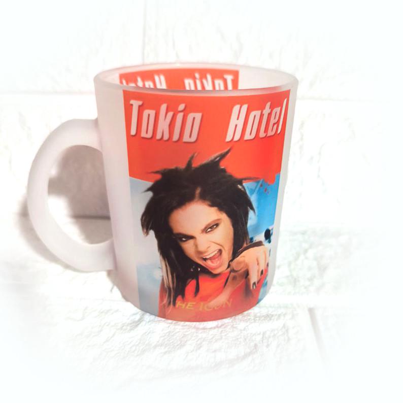 Чашка стеклянная Билл Каулитц Tokio Hotel Токио Хотел (zg0003)
