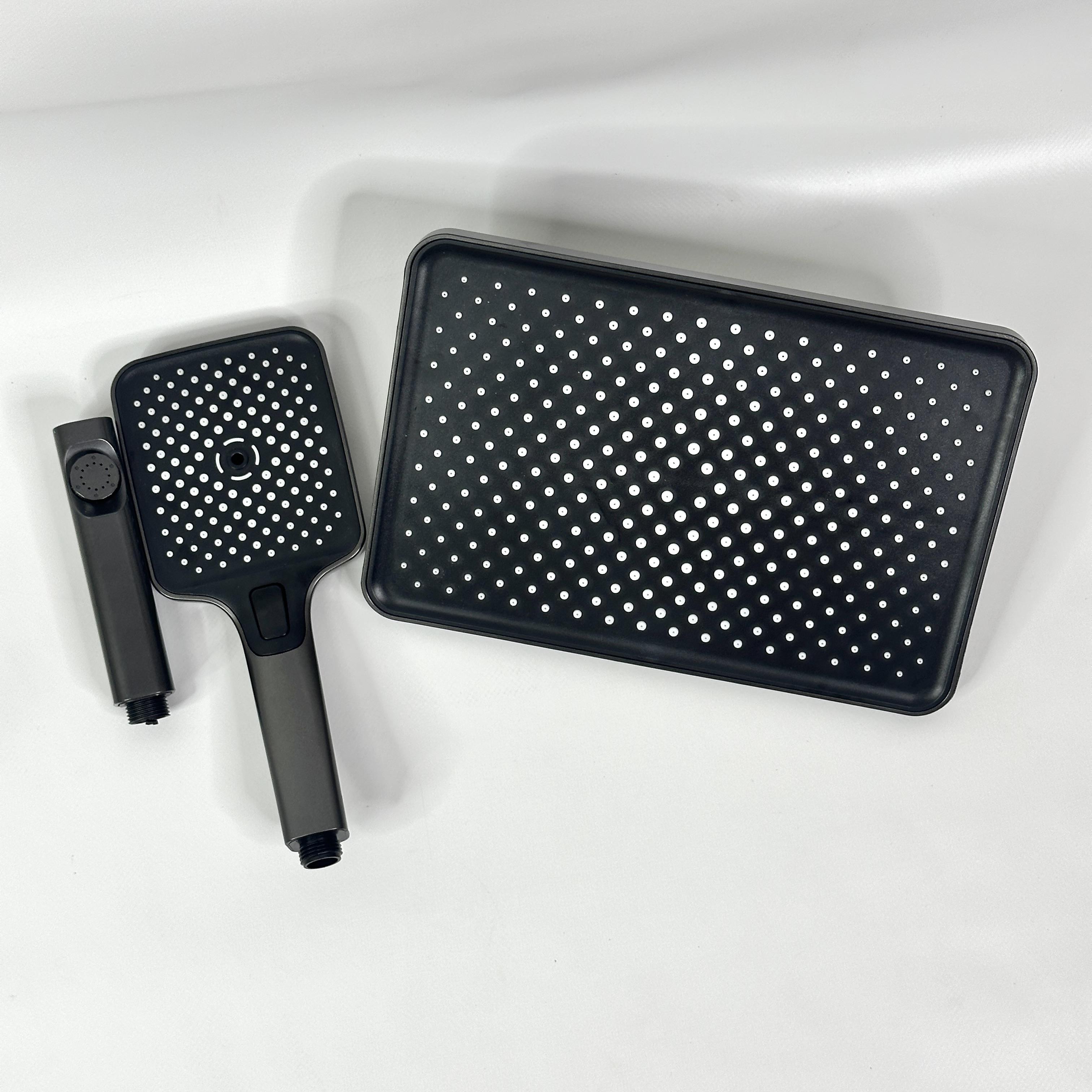 Душова система настінна Shower Series з термостатом і дисплеєм Чорний/Хром (AA6-6-Black/Chrome) - фото 4 Душова система настінна Shower Series з термостатом і дисплеєм Чорний/Хром (AA6-6-Black/Chrome) - фото 4