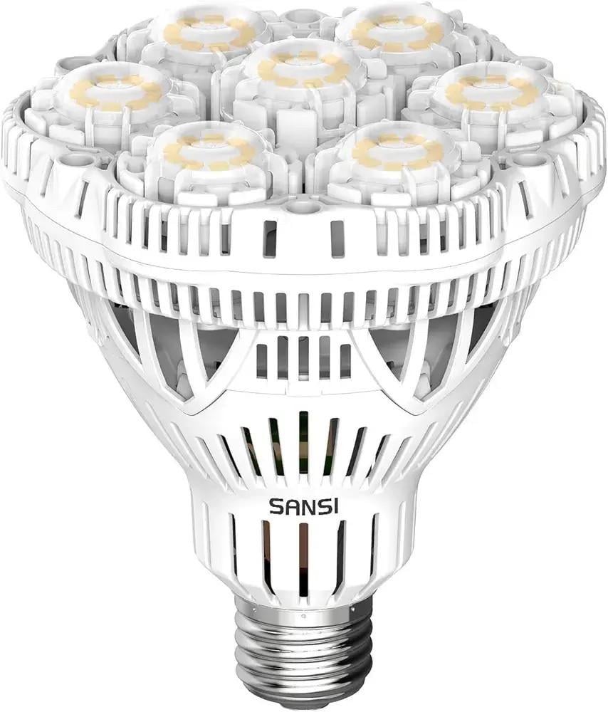 Лампа светодиодная SANSI BR30 5500 Лм эквивалент 300 Вт энергосберегающая Лампа светодиодная SANSI BR30 5500 Лм эквивалент 300 Вт энергосберегающая