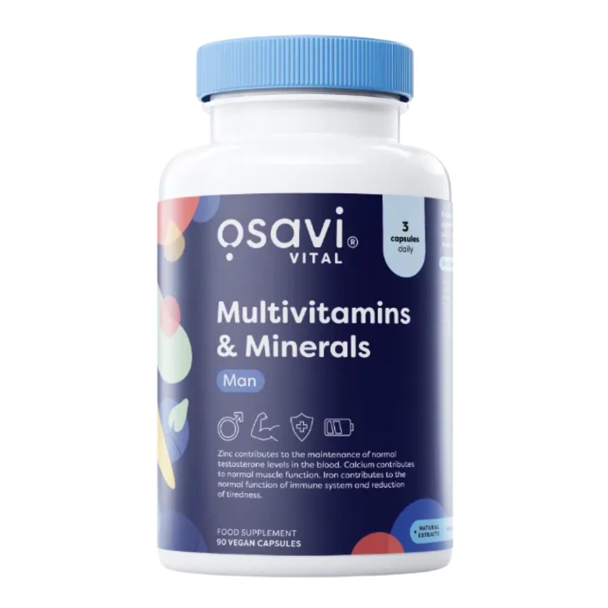 Мультивітамінний комплекс для чоловіків Osavi Multinitamins&Minerals Man 90 капс.