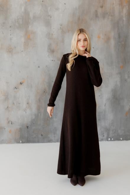 Платье макси ART KNIT Николь S Шоколадный (42481)