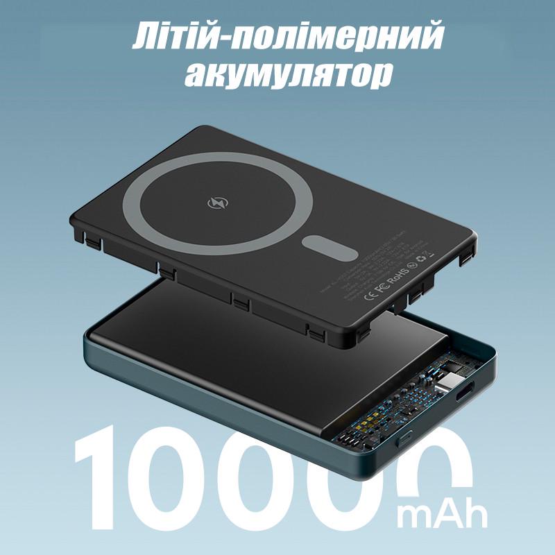 Повербанк беспроводной Kuul MagSafe с беспроводной зарядкой для iPhone 20W 10000 mAh (19480587) - фото 7