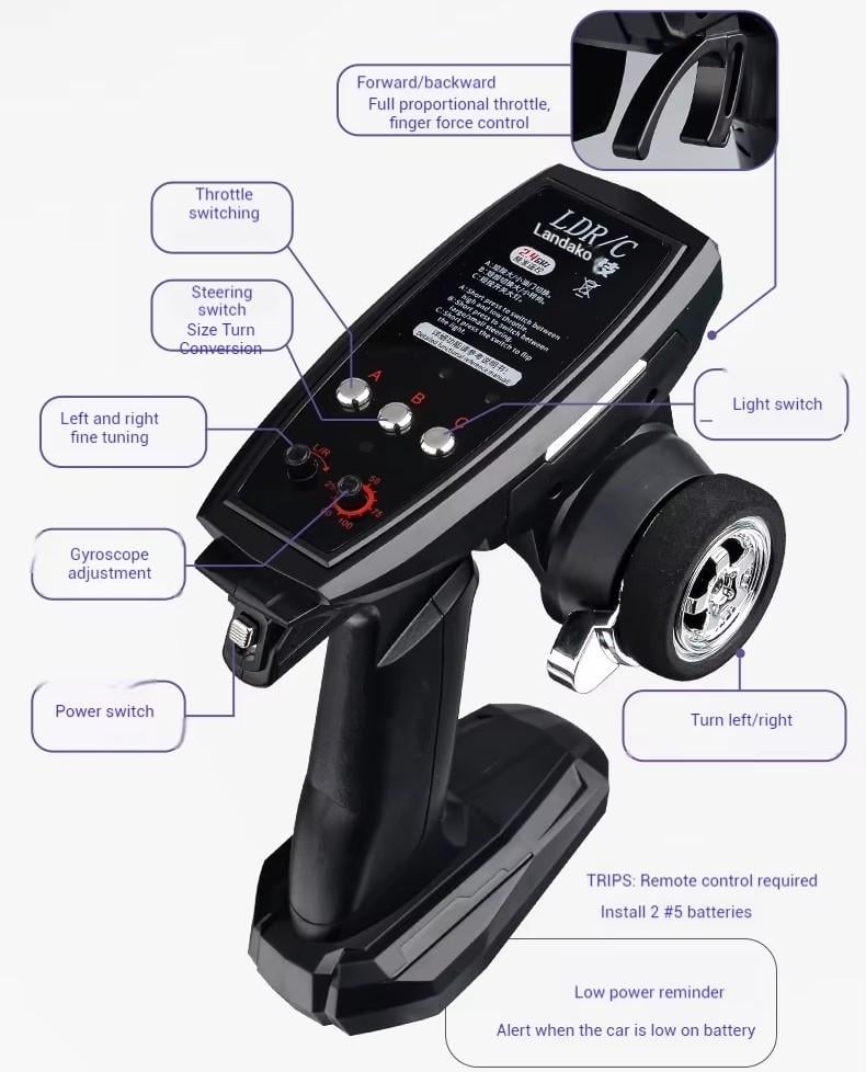 Машинка дрифт на радіокеруванні Mazda MX-5 Miata (LD1804) - фото 10