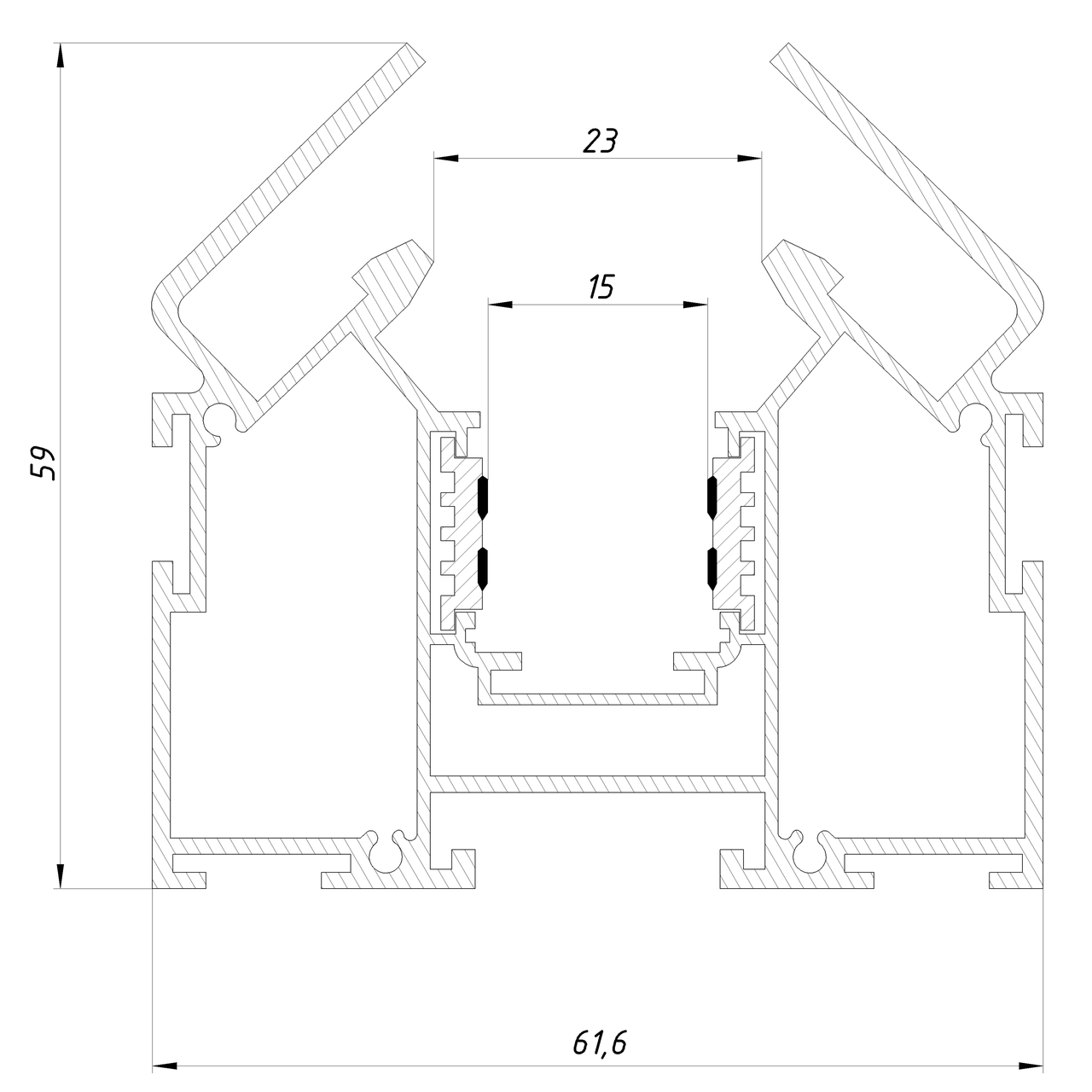 Шинопровід трековий магнітний OL32 48V для натяжної стелі гарпун 2 м (29467751) - фото 3 Шинопровід трековий магнітний OL32 48V для натяжної стелі гарпун 2 м (29467751) - фото 3