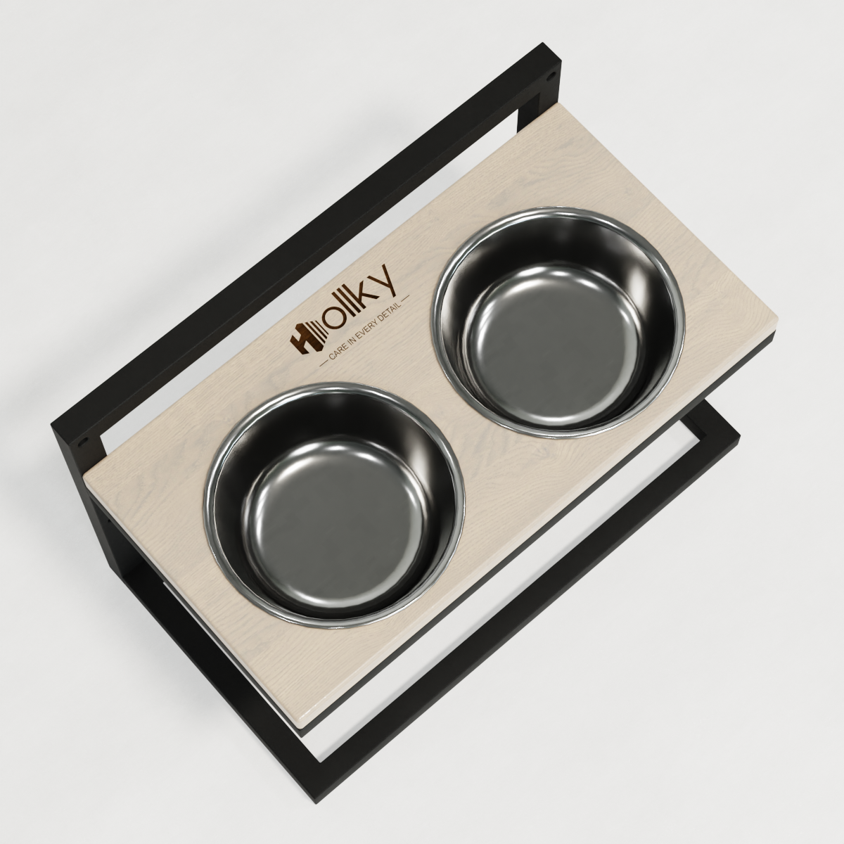 Миски на регулируемой подставке для средних собак Hollky Flex M 2х0,85 л (FM-422530-BLWH) - фото 4 Миски на регулируемой подставке для средних собак Hollky Flex M 2х0,85 л (FM-422530-BLWH) - фото 4