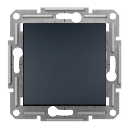 Выключатель одноклавишный Schneider Asfora Антрацит (24432)