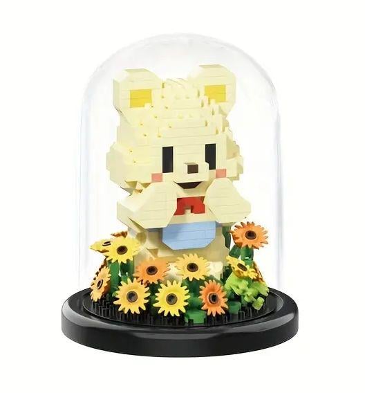 Конструктор Ведмедик в колбі з квітами на 443 деталей (428) Конструктор Ведмедик в колбі з квітами на 443 деталей (428)