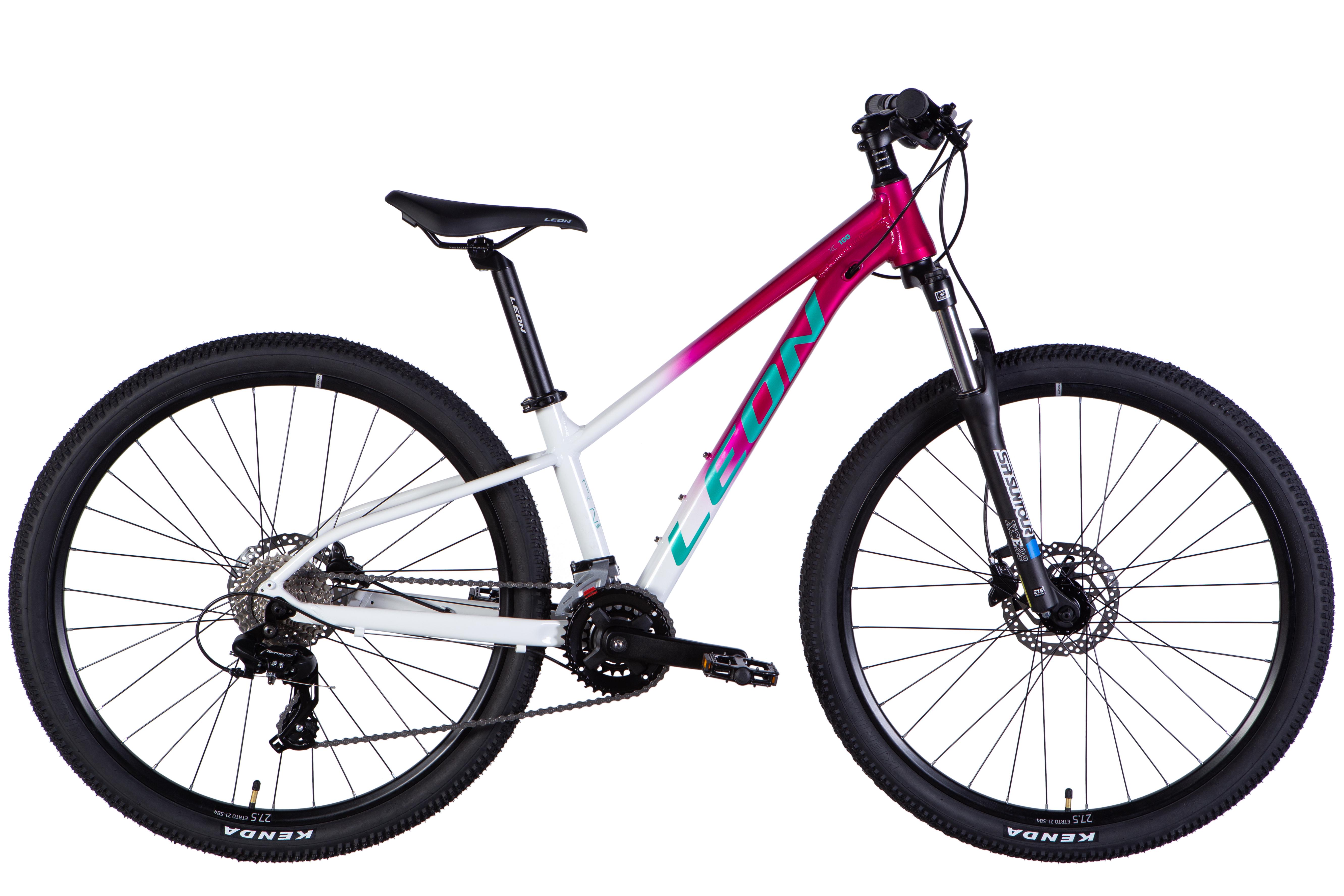 Велосипед Leon 2025 XC 100 HDD AL 27,5" рама 13" Розовый с белым (OPS-LN-27,5-041)