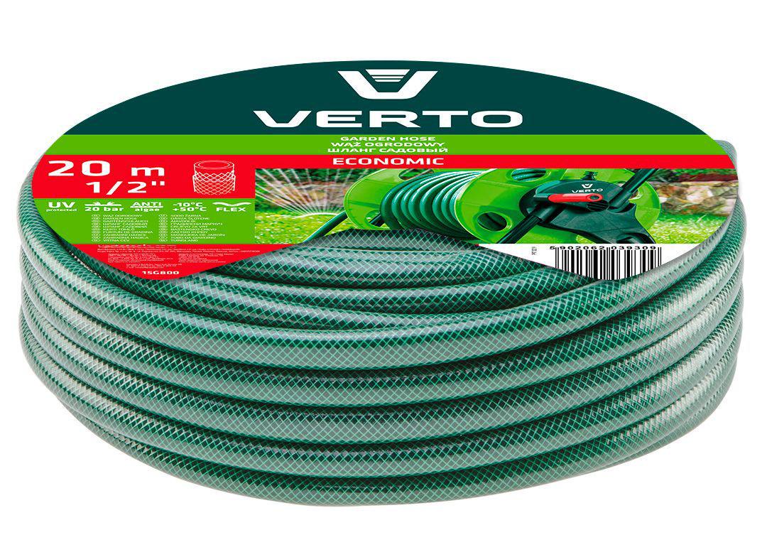 Садовий шланг Verto Економ 15G800 1/2" 20 м для поливу (22324) - фото 2