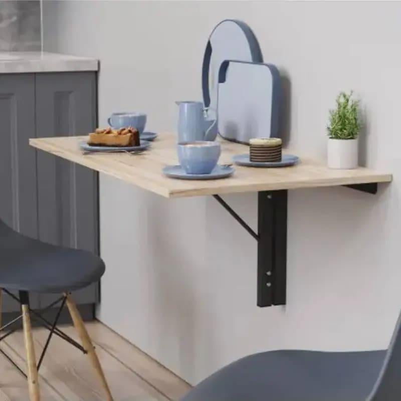 Обеденный стол-трансформер стеновой Ferrum-decor Ника металл/ДСП 16 мм 420x900x500 мм Черный/Дуб Сан-Марино (FRD-105165) Обеденный стол-трансформер стеновой Ferrum-decor Ника металл/ДСП 16 мм 420x900x500 мм Черный/Дуб Сан-Марино (FRD-105165)