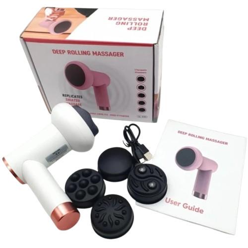 Массажер для тела/рук/ног аккумуляторный антицеллюлитный Deep Rolling Massager Белый - фото 4 Массажер для тела/рук/ног аккумуляторный антицеллюлитный Deep Rolling Massager Белый - фото 4