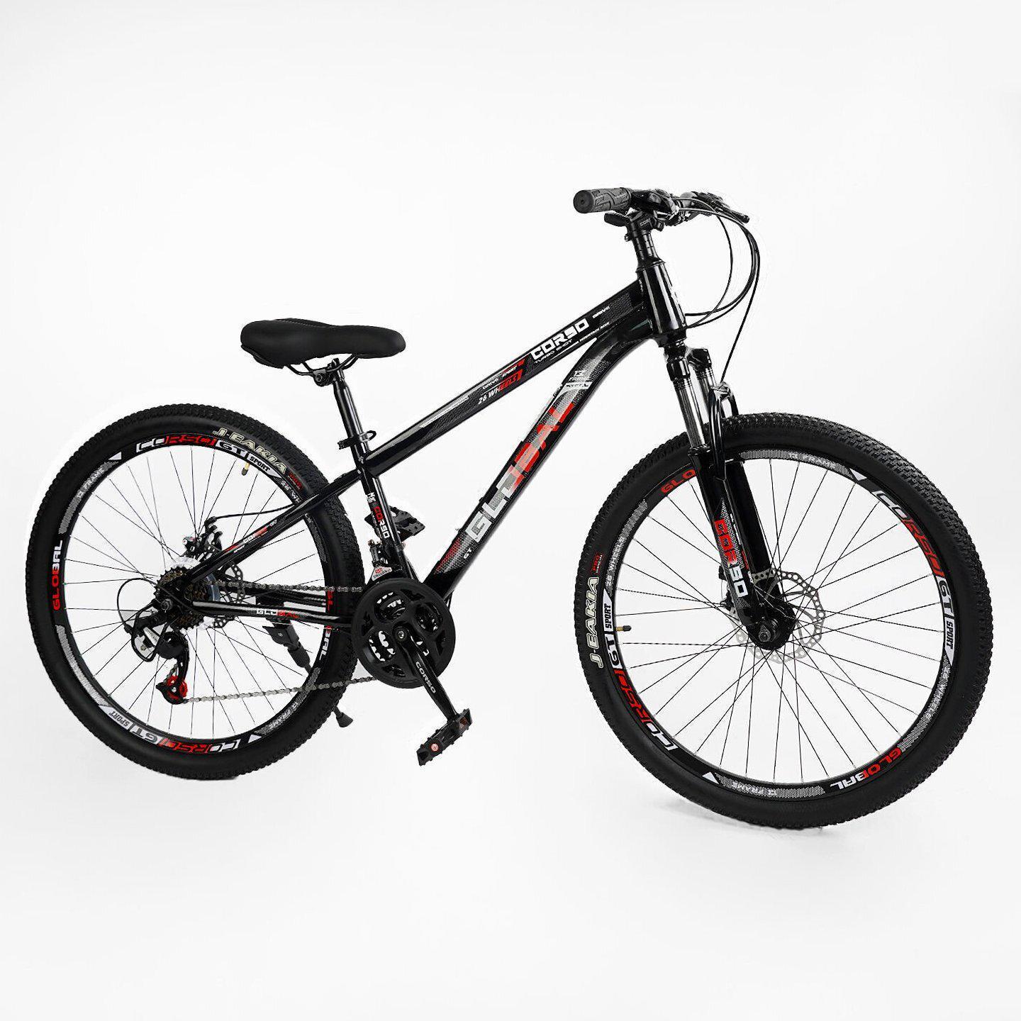 Велосипед горный Corso Global 26"/13" Черный (680317136) - фото 2 Велосипед горный Corso Global 26"/13" Черный (680317136) - фото 2