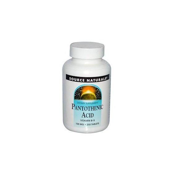 Пантотеновая кислота Source Naturals Pantothenic Acid 100 мг 250 Tabs