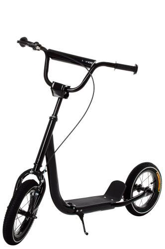 Самокат iTrike двухколесный с подножкой/фонарем/ручным тормозом унисекс складной Черный (DS-171-S-148)