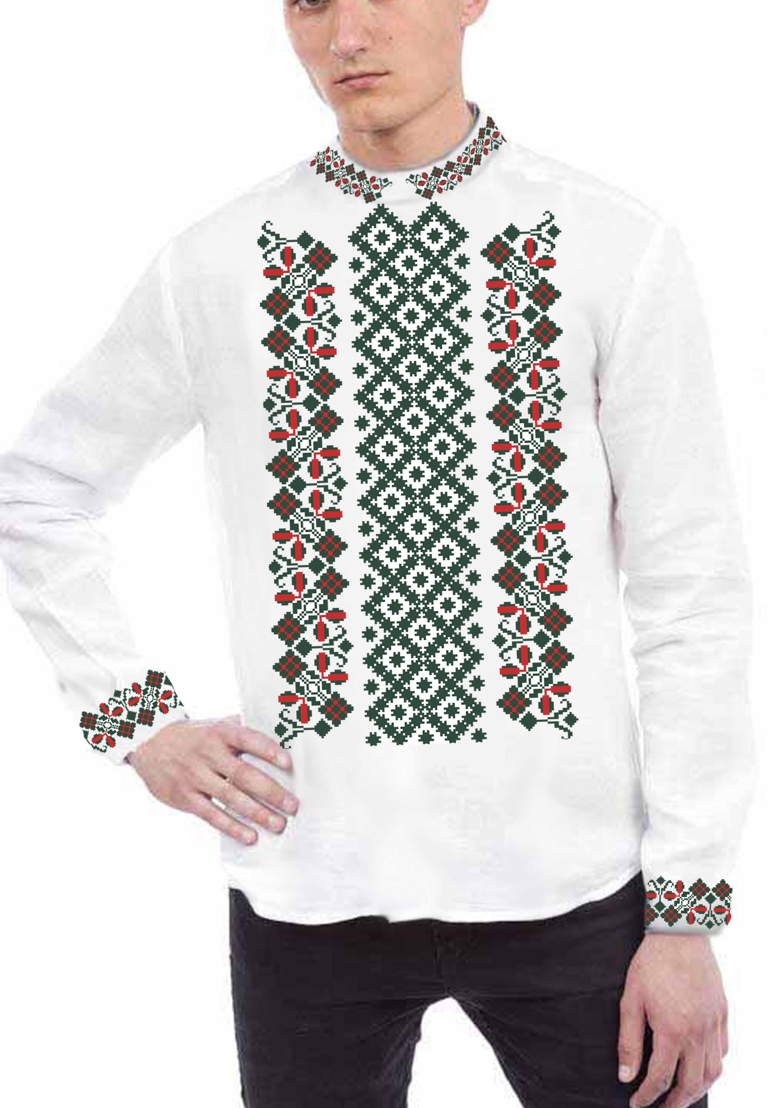 Заготовка для вишивки нитками або бісером сорочка габардин (СЧГ-352) Заготовка для вишивки нитками або бісером сорочка габардин (СЧГ-352)