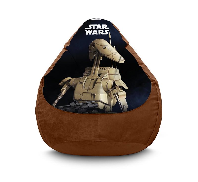 Кресло мешок iPuff Star Wars Battle Droid Флок XXL 90х125 см Коричневый