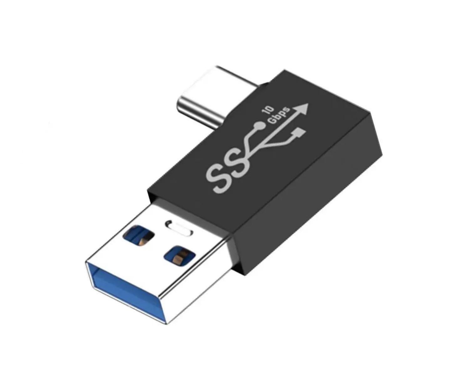 Переходник угловой плоский Type C-USB 3.1 M/M eXpert Type-10 металл (A-48716)