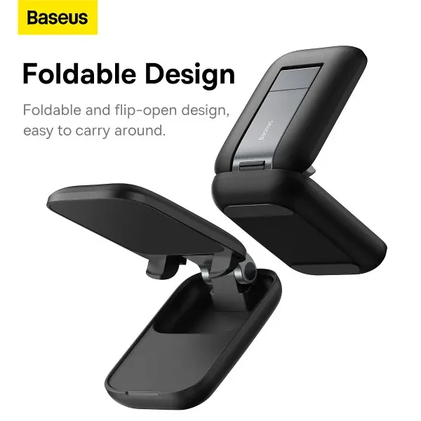 Підставка для телефону настільна BASEUS Seashell Series Folding Phone Stand Чорний (2424583765) - фото 9