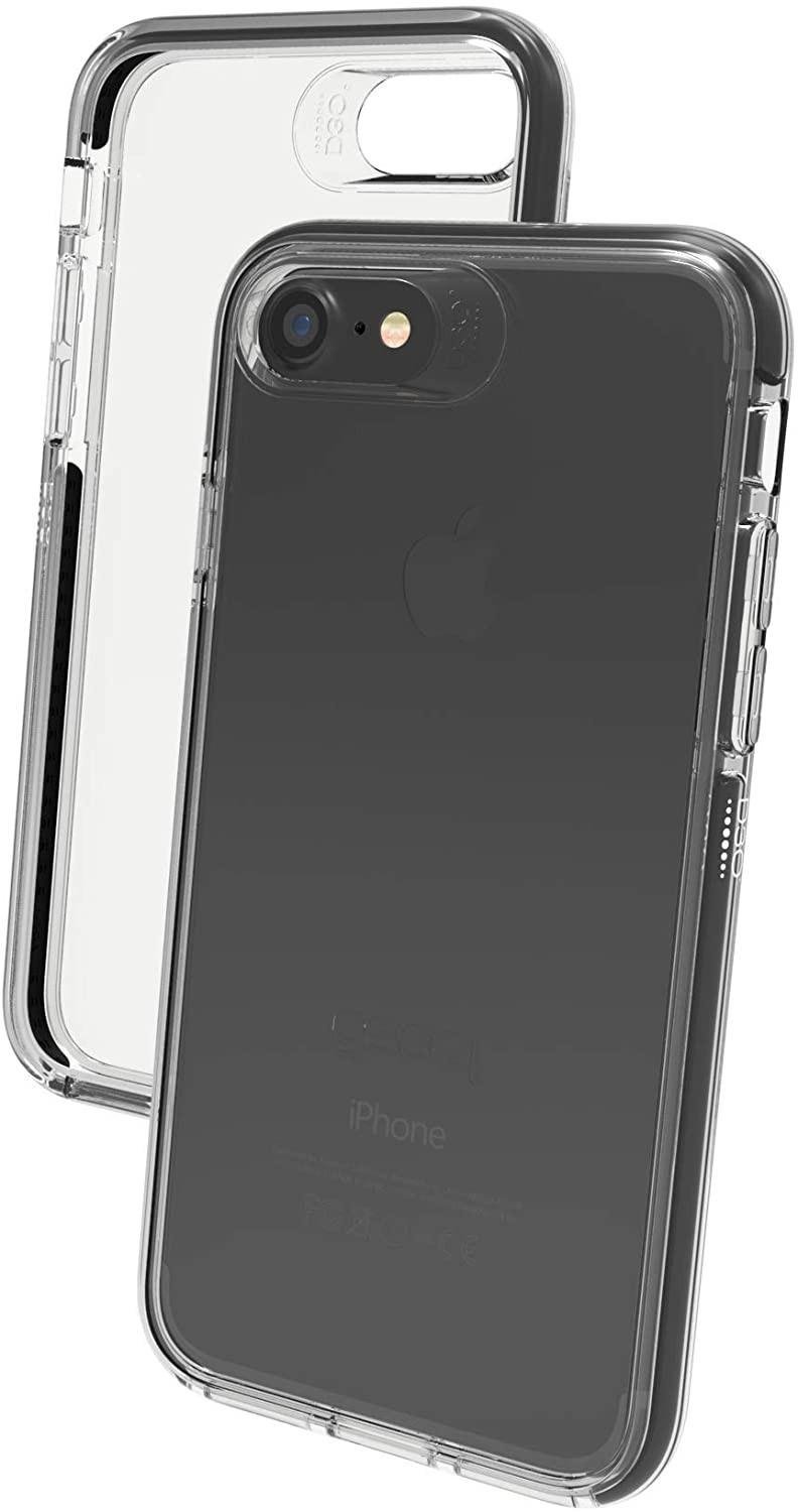 Противоударный прозрачный чехол Gear4 Piccadilly D3O с антимикробным покрытием для Iphone 7/8/SE 2 3 2020/2022 (4.7") Black