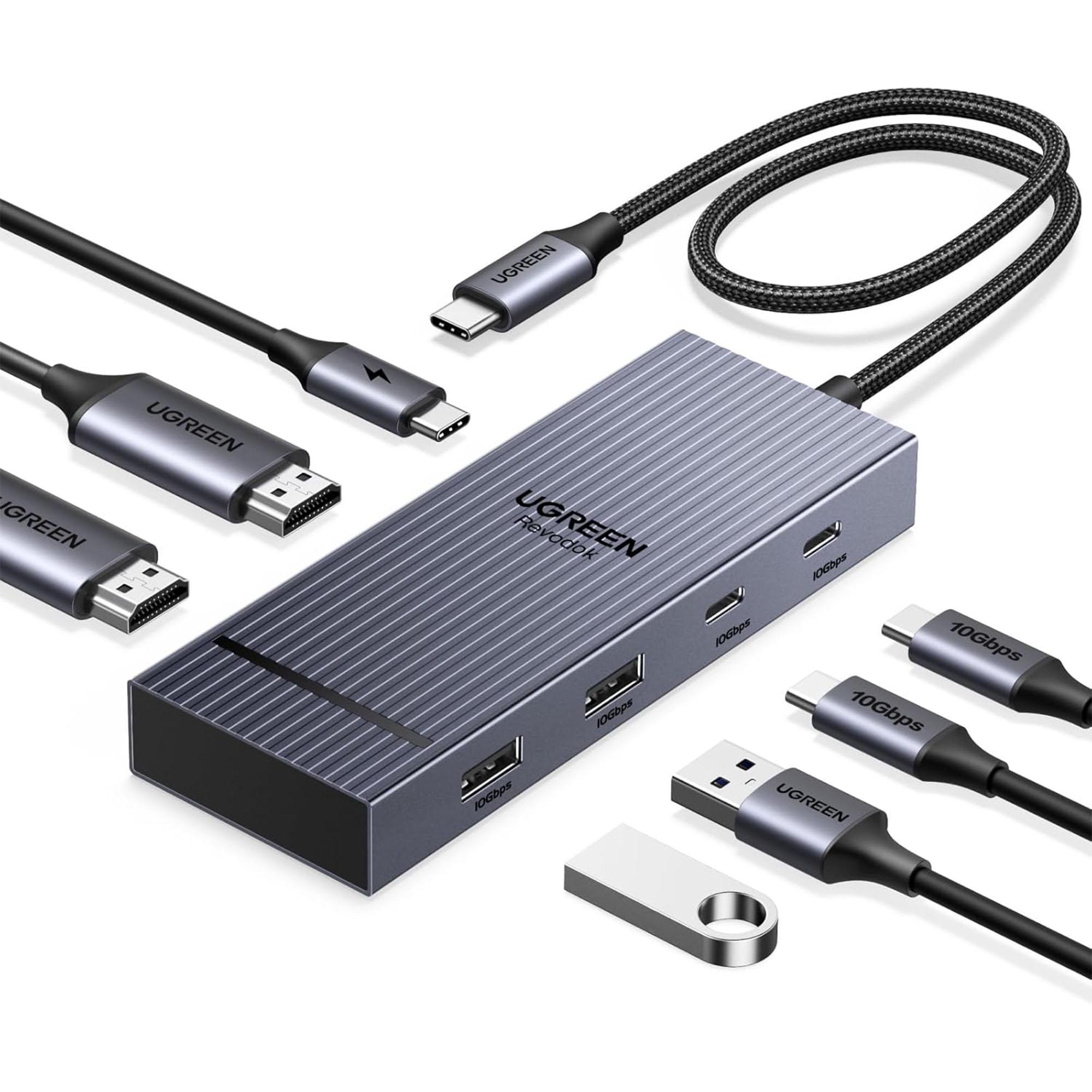 Док-станція USB-C Ugreen 30 100 10 Сірий (45366) Док-станція USB-C Ugreen 30 100 10 Сірий (45366)