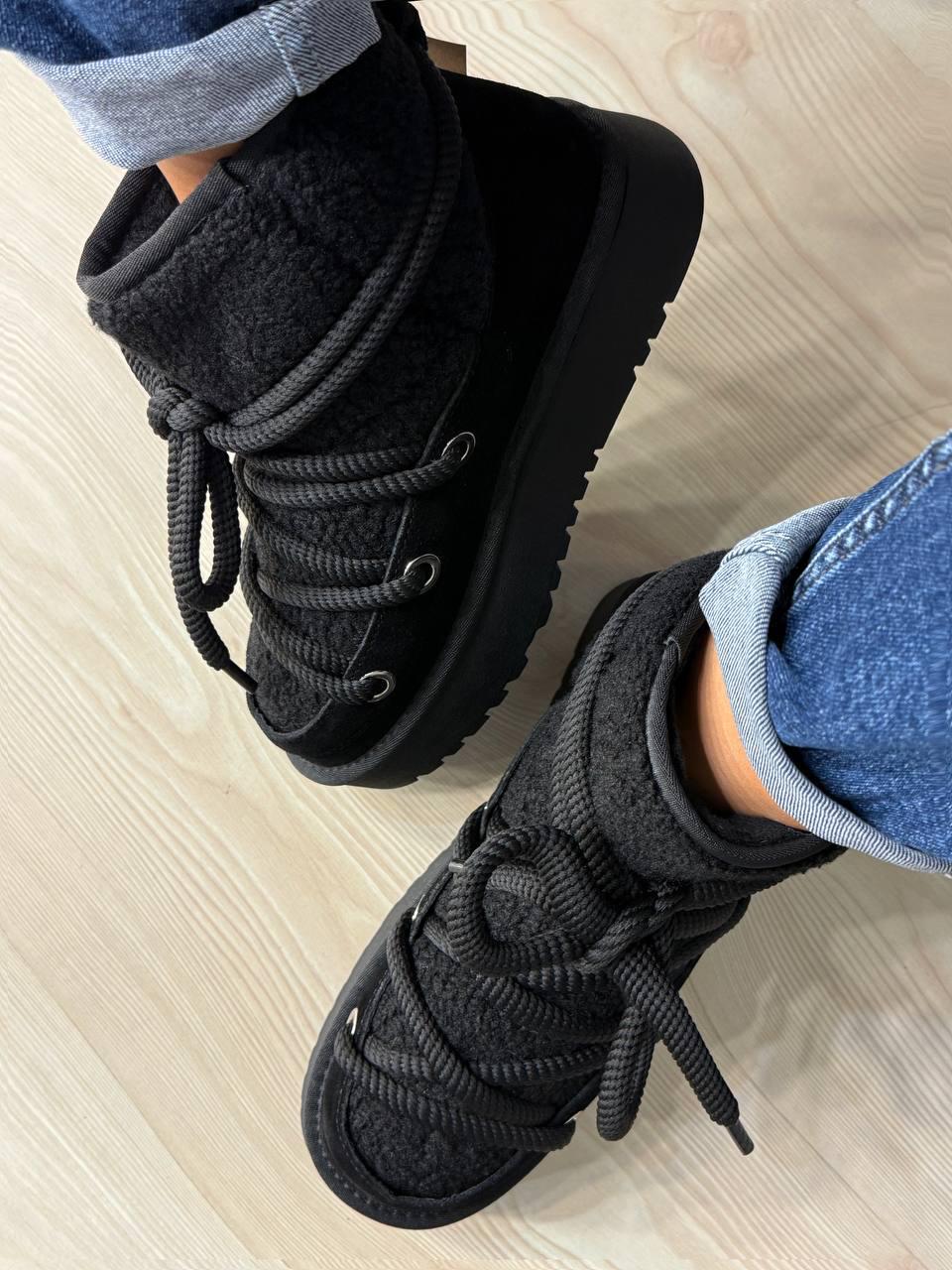 Уггі жіночі Hengji 52-1 сноубутси замшеві з хутром тедді на високій підошві р. 41 Чорний (5678) - фото 1 Уггі жіночі Hengji 52-1 сноубутси замшеві з хутром тедді на високій підошві р. 41 Чорний (5678) - фото 1