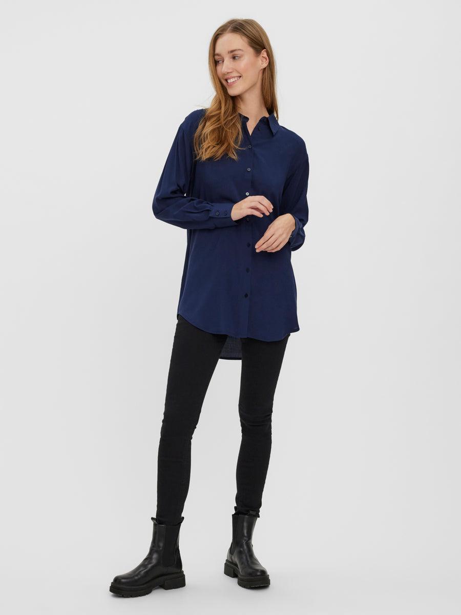 Рубашка женская Vero Moda 10260101 S Синий - фото 3 Рубашка женская Vero Moda 10260101 S Синий - фото 3