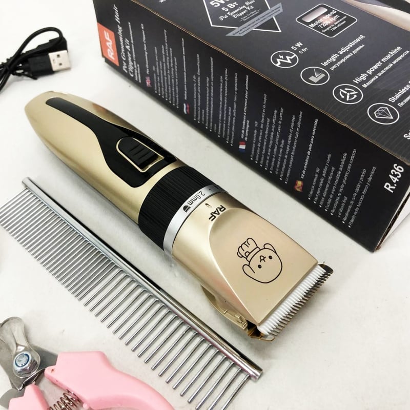 Машинка для стрижки тварин RAF R.436 8в1 Gold (tf7460) - фото 10 Машинка для стрижки тварин RAF R.436 8в1 Gold (tf7460) - фото 10