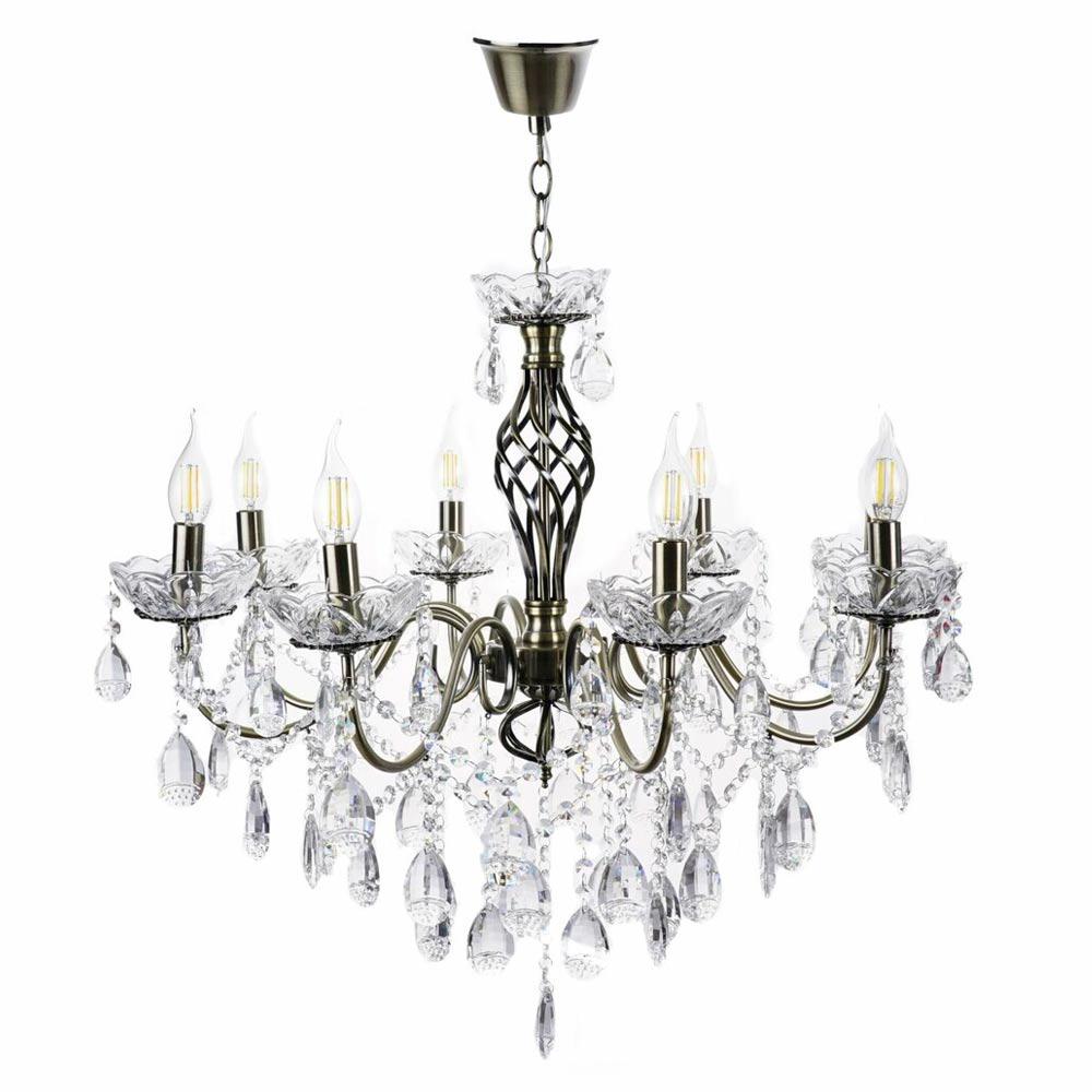 Люстра подвесная классическая свечи Light House SRS-19084/8 Бронзовый