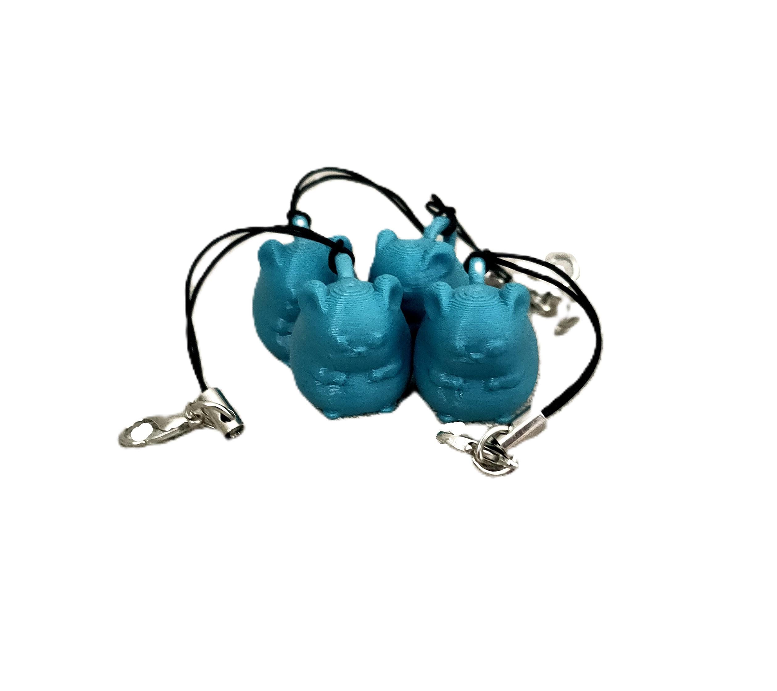 Брелок Хомячок 18х18х19 мм Светло-синий (HOM-02G-SSI)