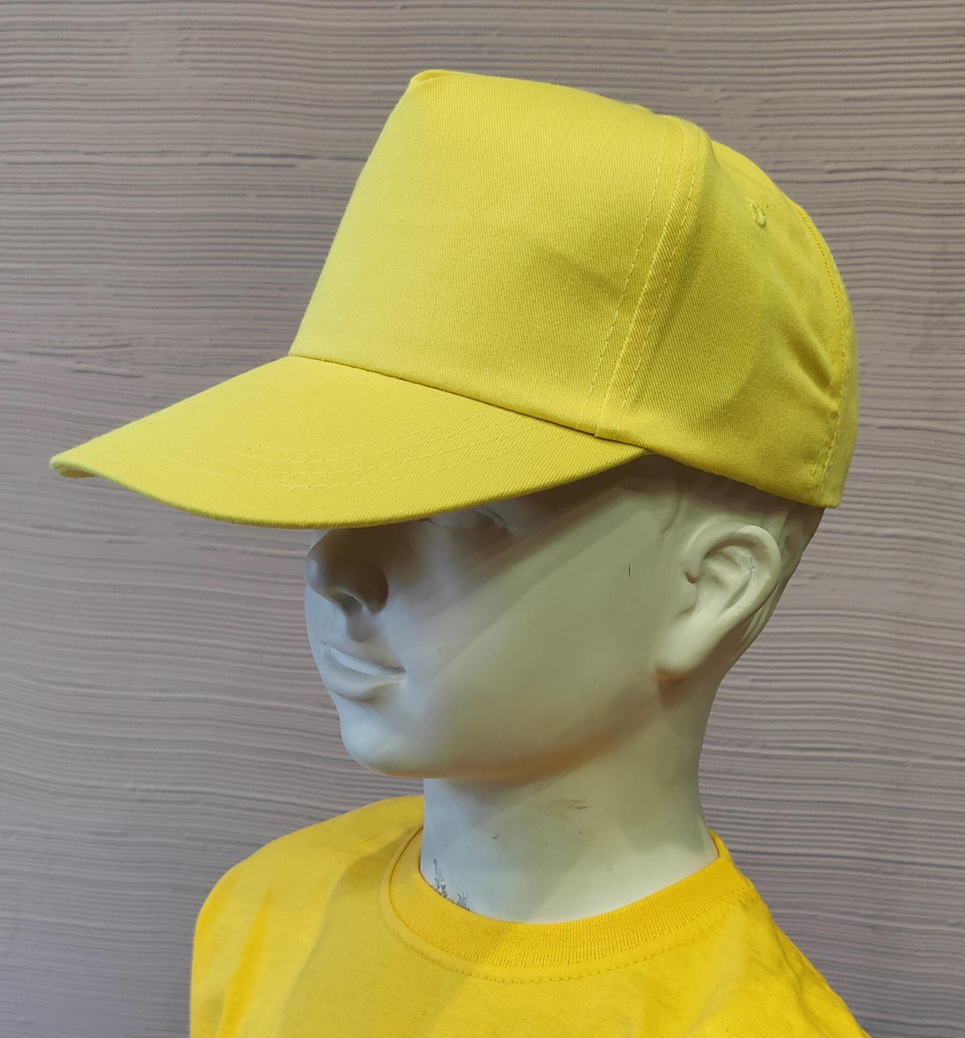 Кепка 5-ти панельная на липучке Желтый (27566581)