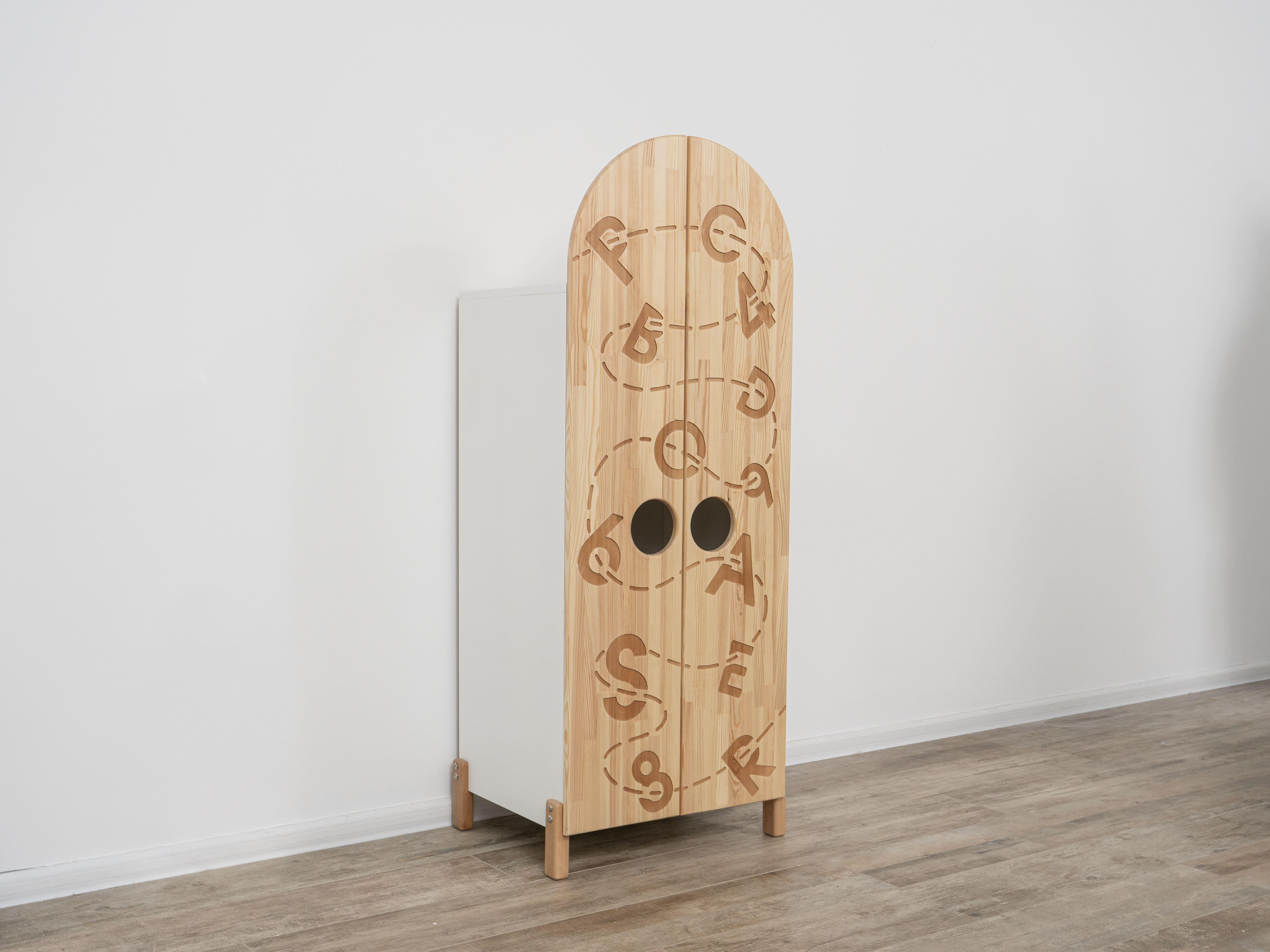 Шкаф детский BusyWood Алфавит Натуральное дерево (KDAN01)