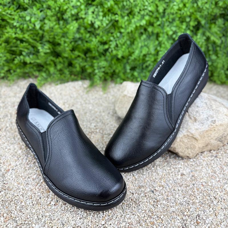 Мокасини жіночі шкіряні батали Е-002074-1 p. 41 26 см Чорний (114464772)