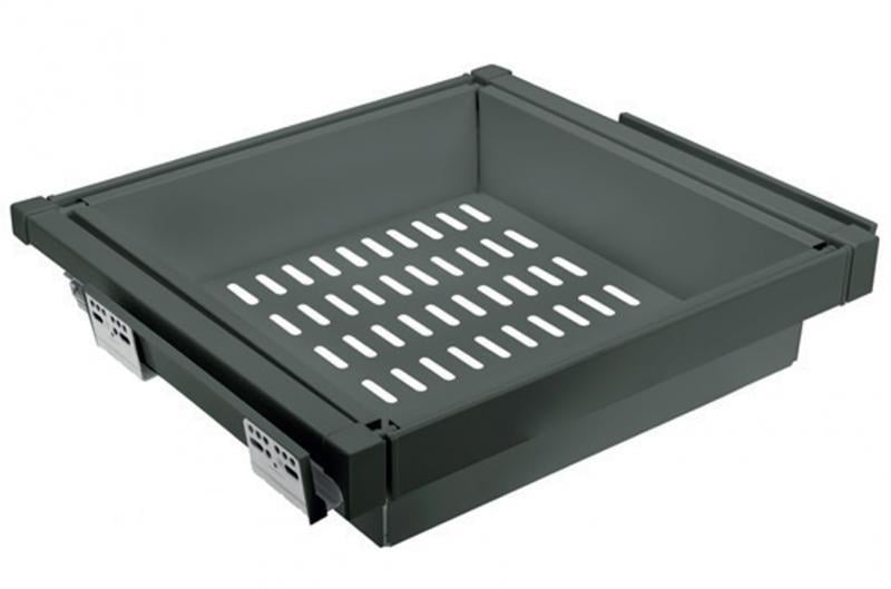 Корзина для белья металлическая GTV Elite с дотягом полного выдвижения 800 мм Графит (WG-KOSZM80-60)