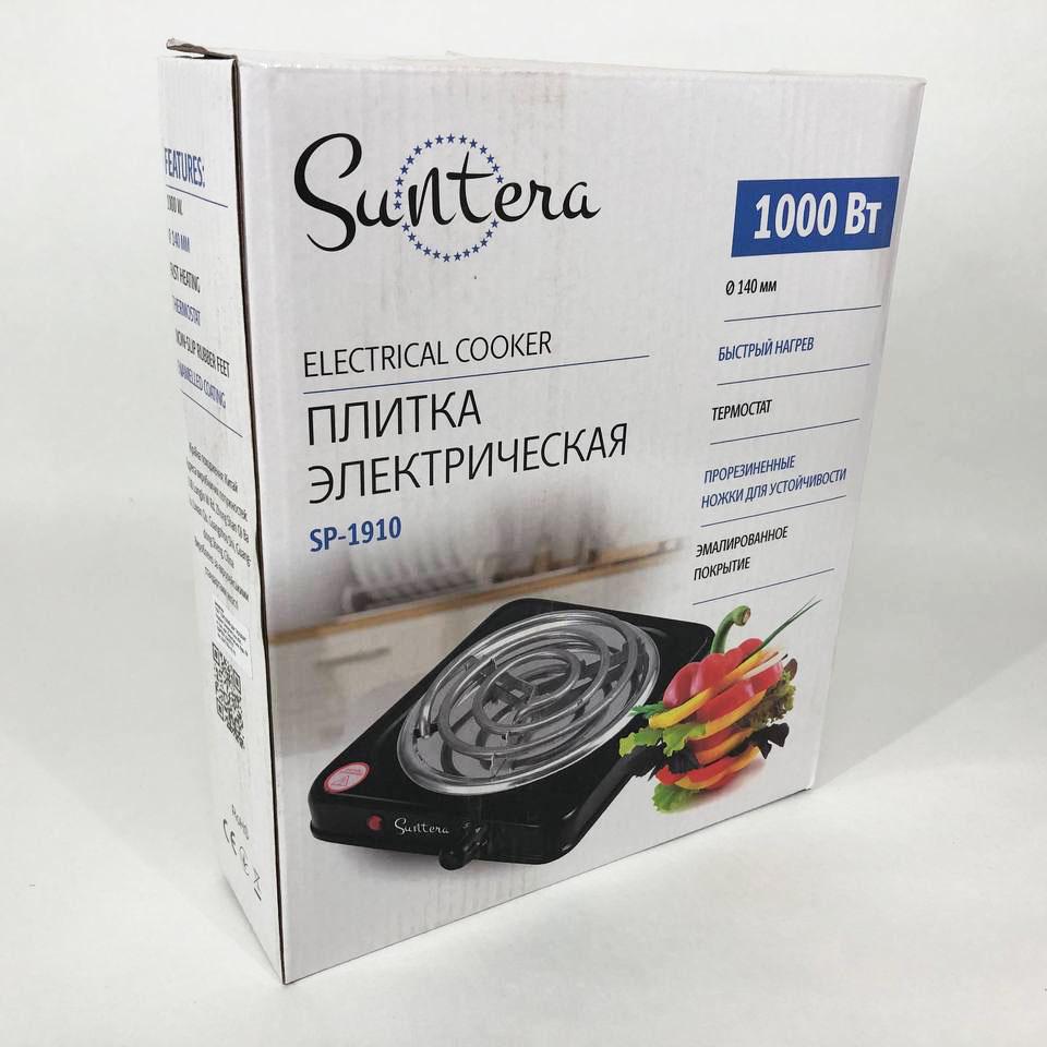 Плита электрическая Suntera электроплита 1000w Черный (SP-1910) - фото 6 Плита электрическая Suntera электроплита 1000w Черный (SP-1910) - фото 6