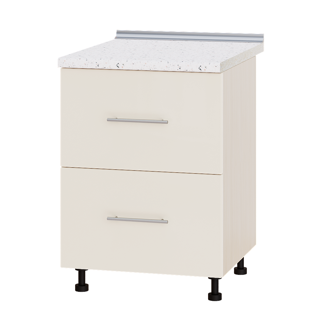 Шафа нижня Еверест Модерн модуль Низ Н86-600 60х47х85 см Перли глянець/Дуб Молочний (05669)