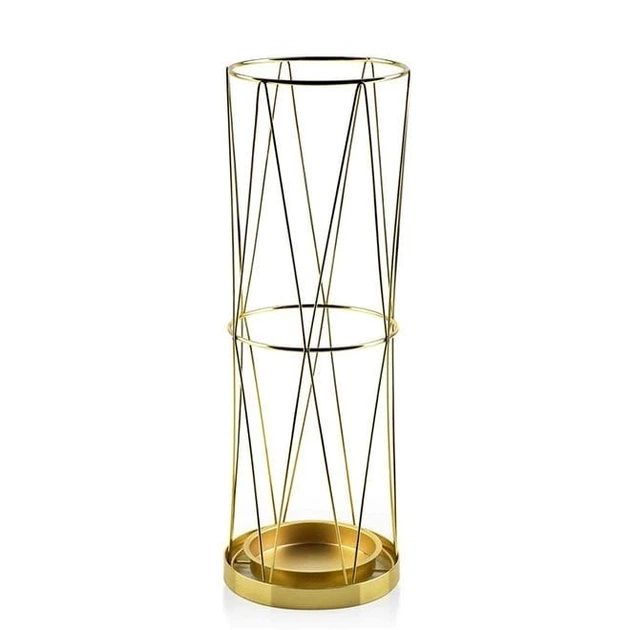 Подставка для зонтов и обувных ложек в прихожую металлическая 45 см Золото (HTOP3714)