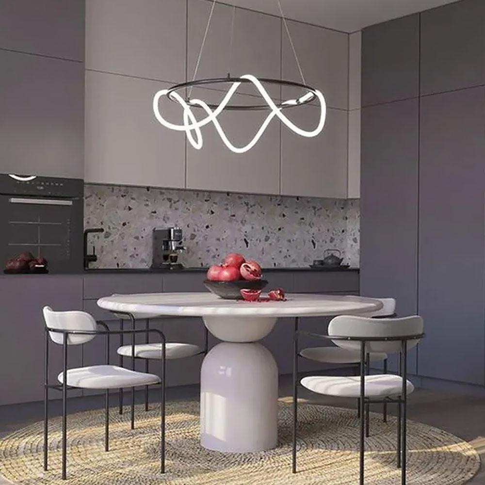 Люстра кольцевая с гибкой Led лентой d 85 см кольцо 60 см Черный (y 410-600 bk) - фото 6 Люстра кольцевая с гибкой Led лентой d 85 см кольцо 60 см Черный (y 410-600 bk) - фото 6